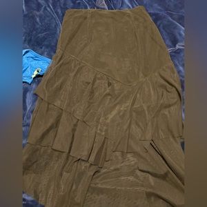 sheer material skirt black M/L